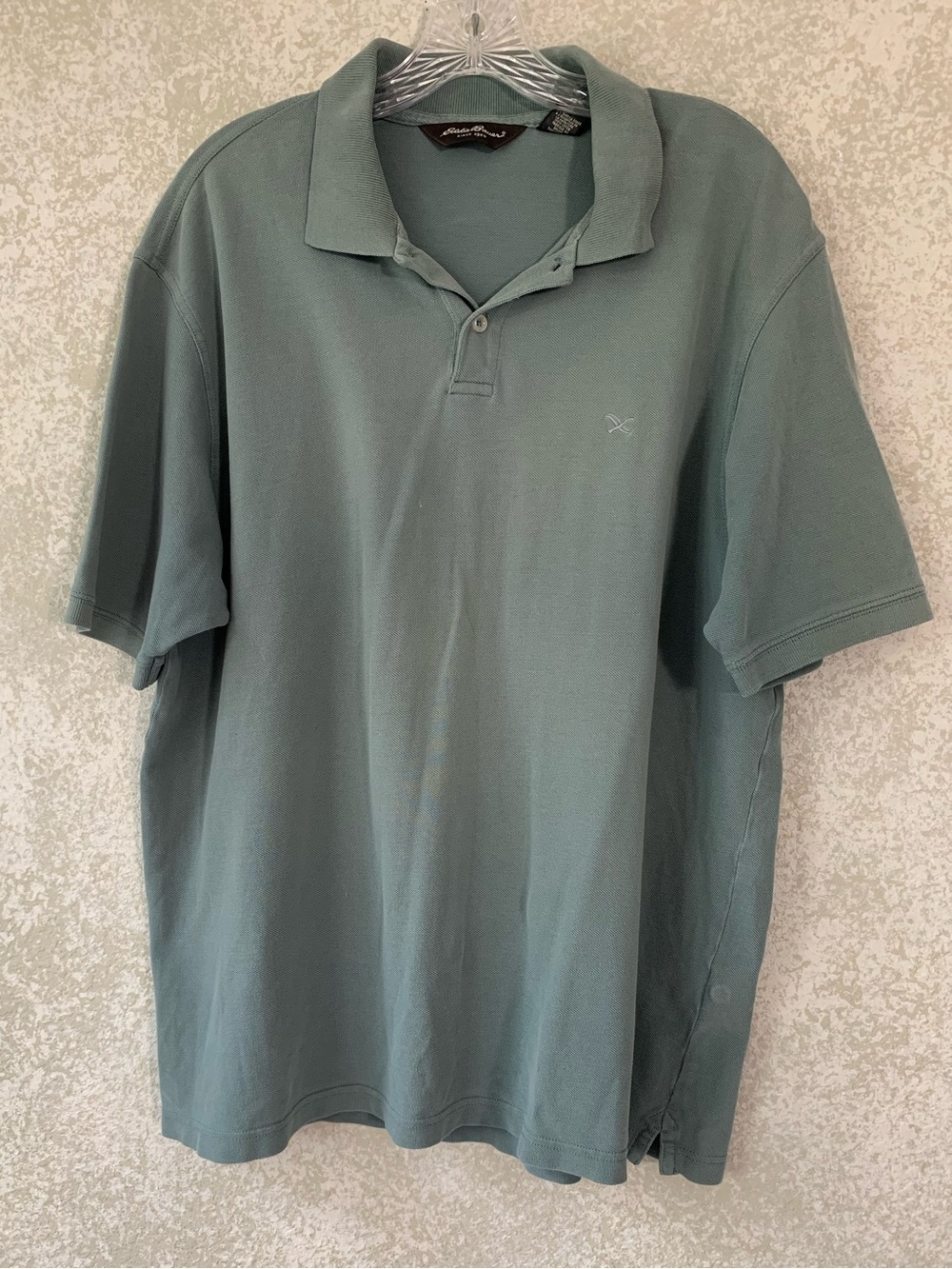 Eddie Bauer Men's Polo in Sage Green XL Everyday Preppy Cotton Casual Neutral